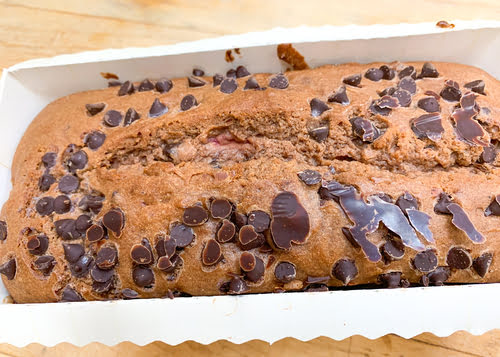 glutenless raspberry chocolate loaf