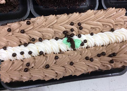 chocolate oblong cake